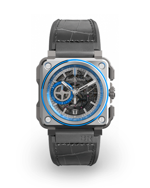 Bell u0026 Ross BR-X1 Hyperstellar Chronograph Titanium BRX1-AL-TI-BLU Watches  | Bezel