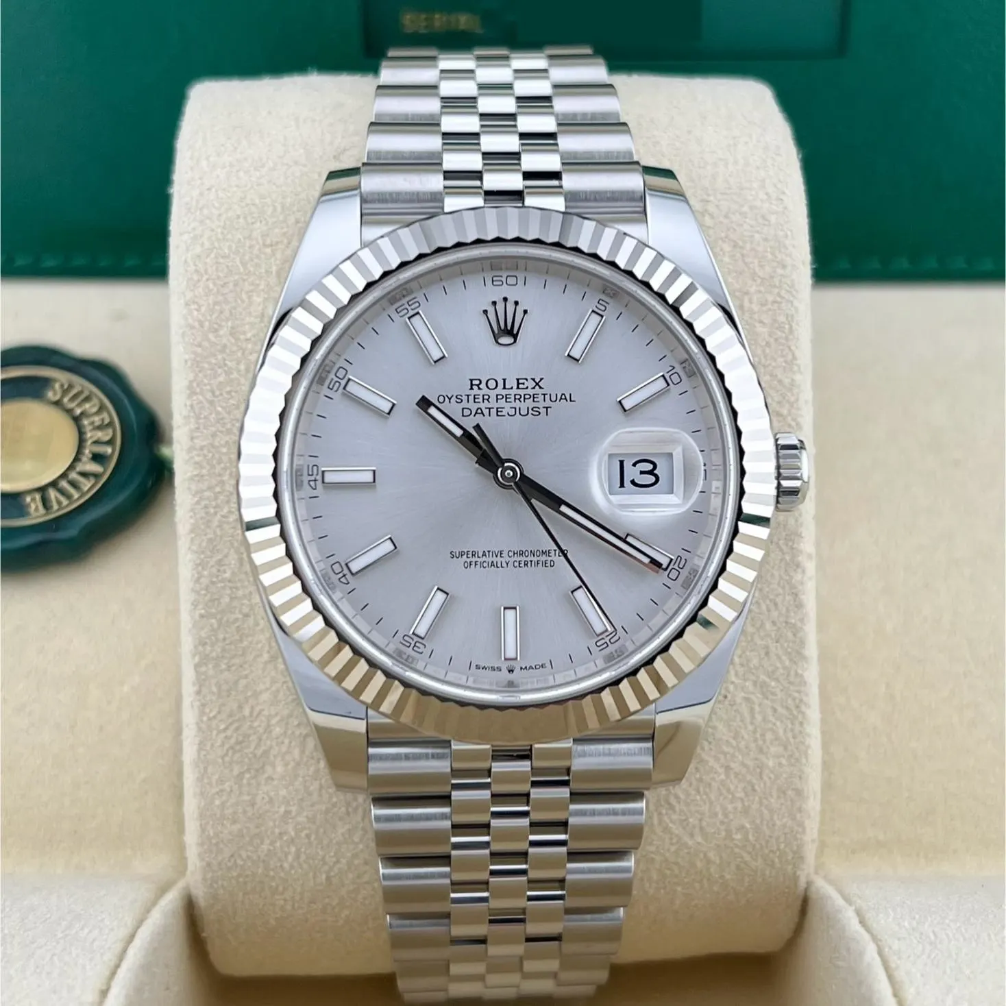 2024 Rolex Datejust 41 Fluted / Silver / Jubilee 126334-0004 Listing Image 1