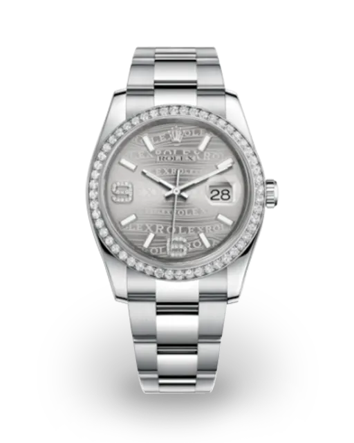 Rolex Datejust 36 Diamond-Set / Wave-Motif / Diamond-Set Arabic / Oyster 116244-0038  Model Image