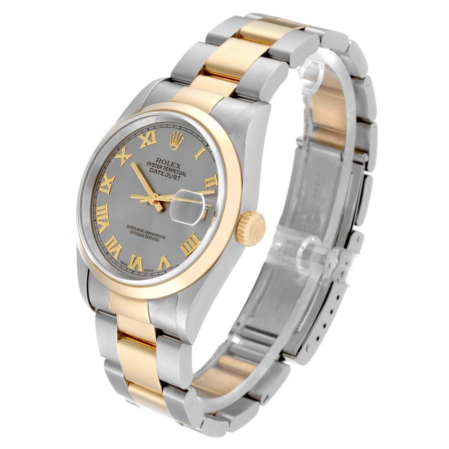 Rolex Datejust 116243 36mm Two-tone Oyster Factory Flower Dial and Diamond  Box/Paper