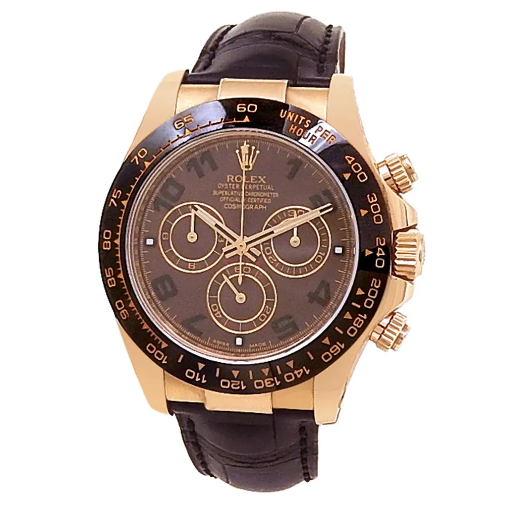 2016 Rolex Daytona Rose Gold / Ceramic / Chocolate / Arabic / Oysterflex 116515LN-0015