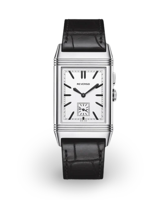 Jaeger-LeCoultre Reverso Duo Night & Day Steel / Silvered / Black / Strap Q3788570   Model Image