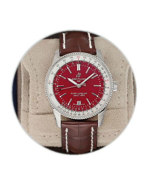 Breitling Navitimer Middle East Edition 41 Steel Red Strap