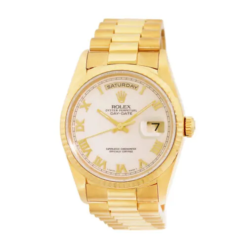 2000 Rolex Day-Date Yellow Gold / White / Roman / President 18238 Listing Image 1
