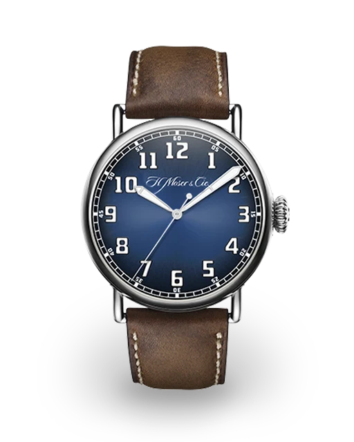 H. Moser & Cie Heritage Centre Seconds Steel / Funky Blue Fumé 8200-1201  Model Image