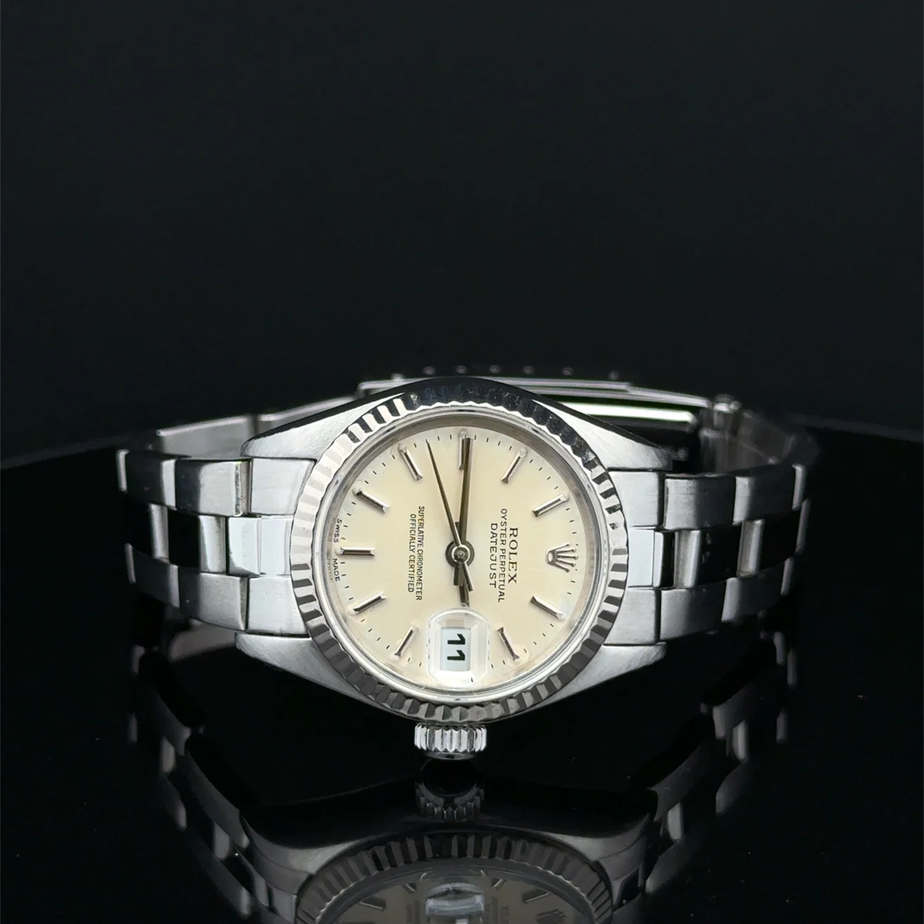 1991 Rolex Datejust 26 Steel / Fluted / Silvered / Jubilee 69174