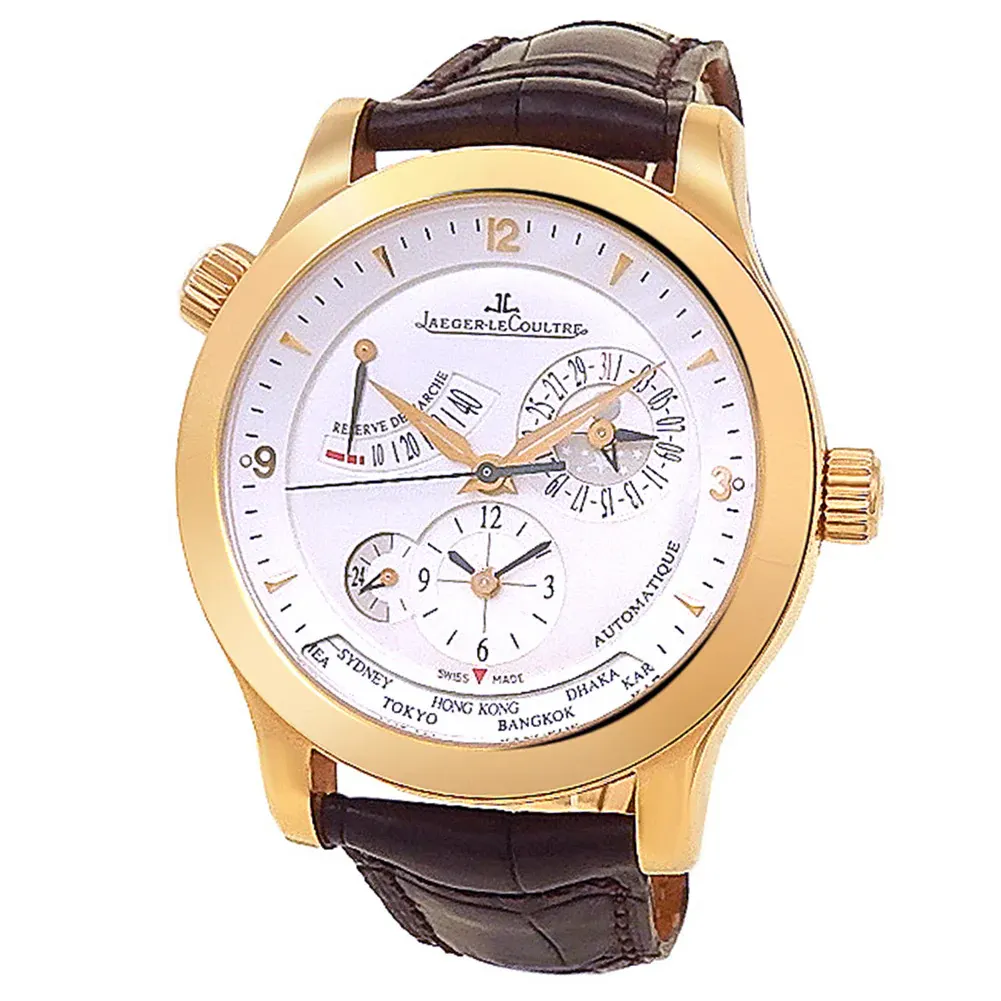 Jaeger-LeCoultre Master Geographic 40 Rose Gold / Silvered / Arabic / Strap Q1502420