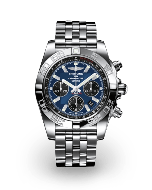 breitling chronomat black eye blue