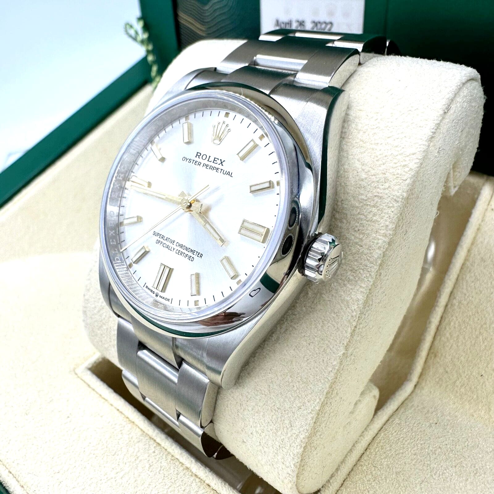 116000 white dial best sale