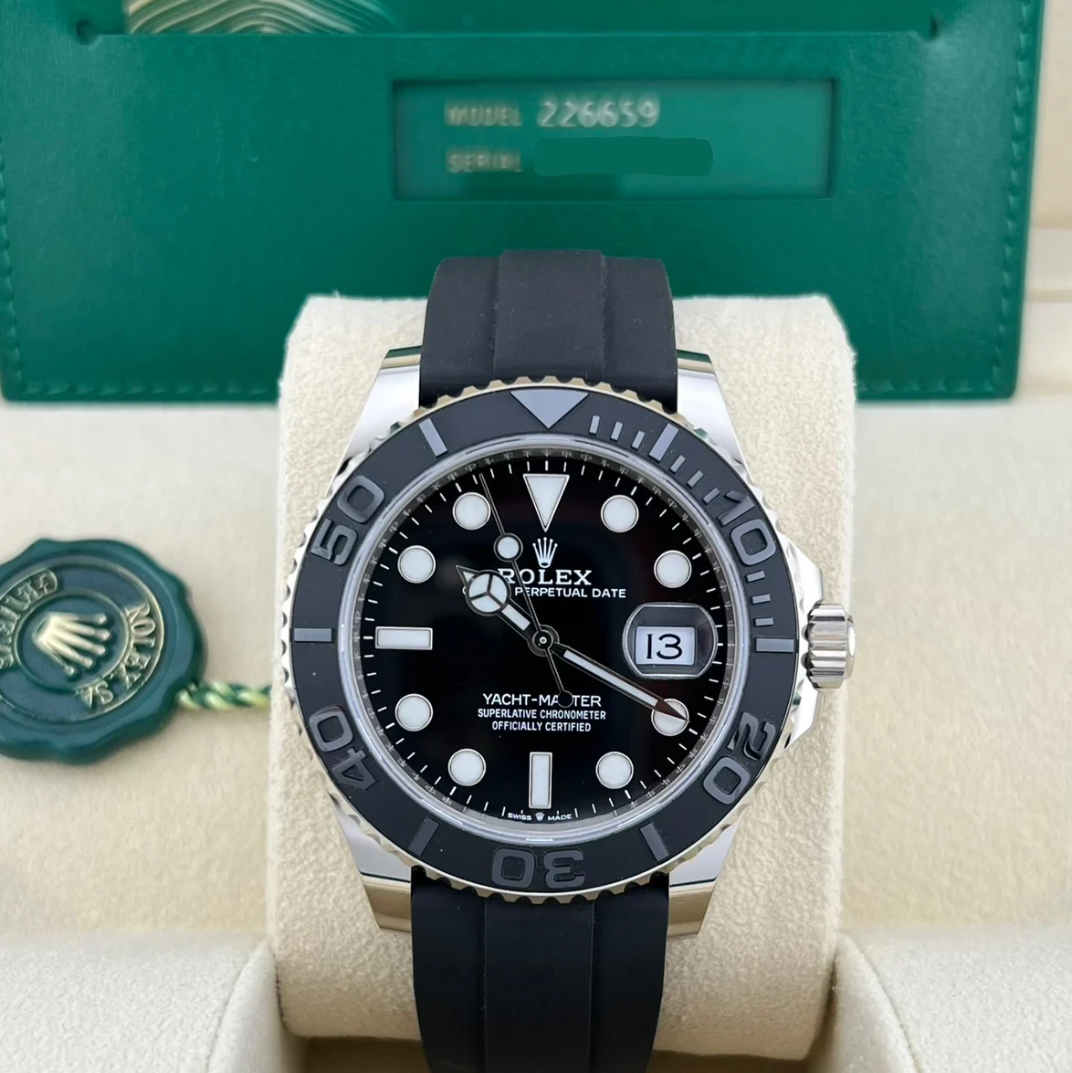 2022 Rolex Yacht-Master 42 White Gold / Black / Oysterflex 226659-0002 Listing Image 2
