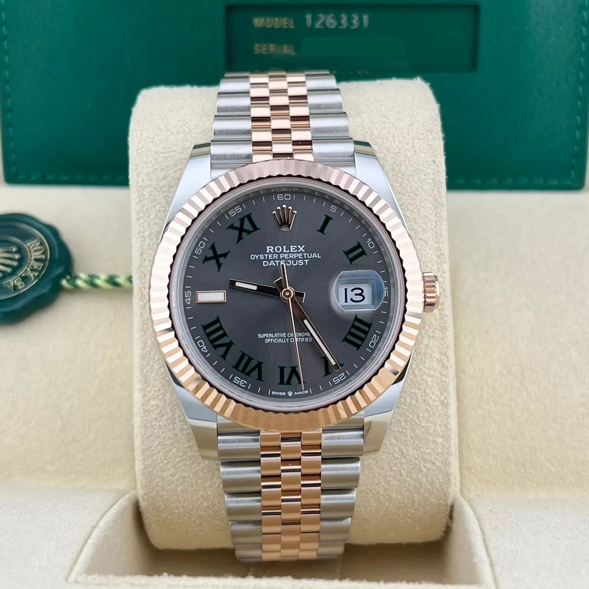 2024 Rolex Datejust 41 Two-Tone "Wimbledon" / Fluted / Jubilee 126331-0016 Listing Image 1