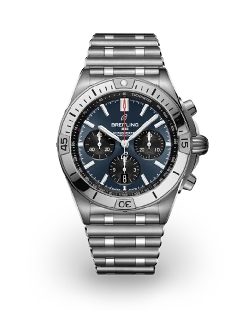 Breitling Chronomat B01 42 Steel / Blue / Rouleaux AB0134101C1A1  Model Image