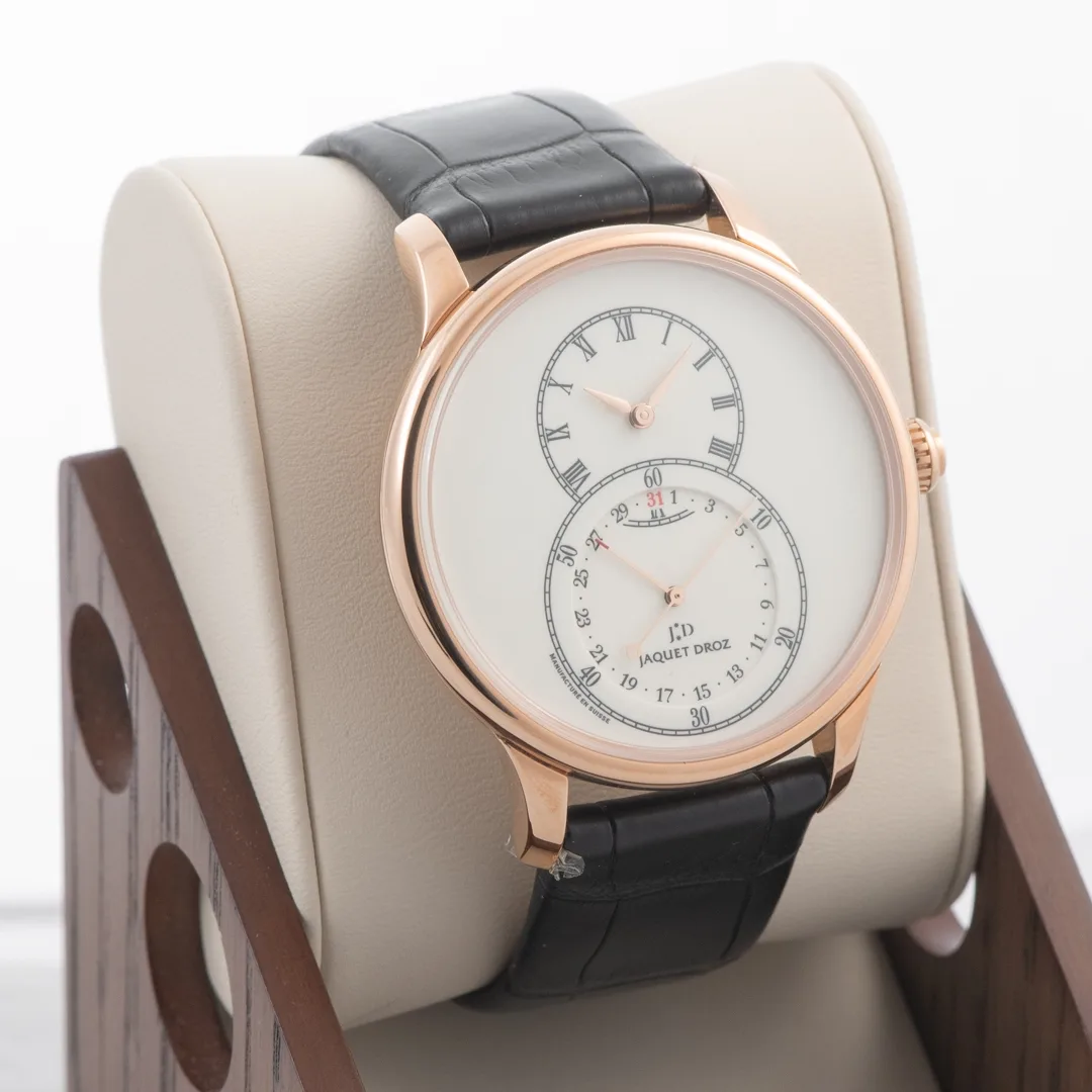 Jaquet Droz Grande Seconde Quantieme 43 Rose Gold / Ivory / Roman / Strap J007033200