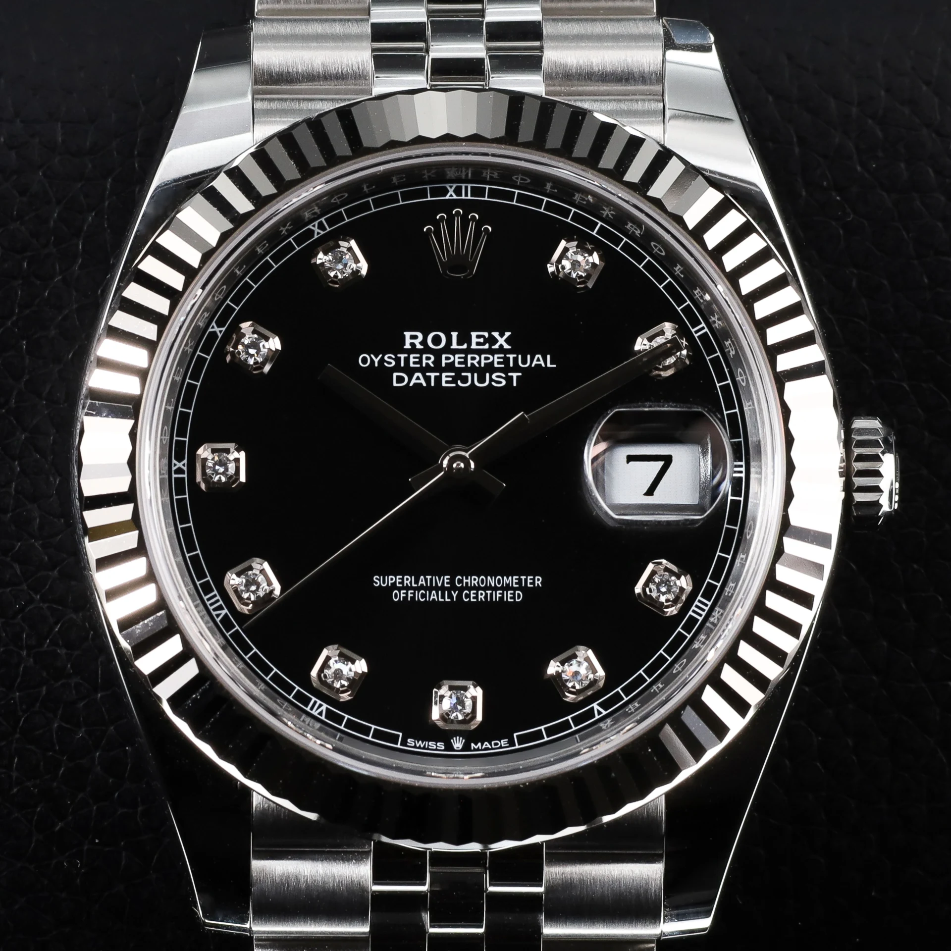 Rolex Datejust 41 - Black Diamond Set Dial - Jubilee