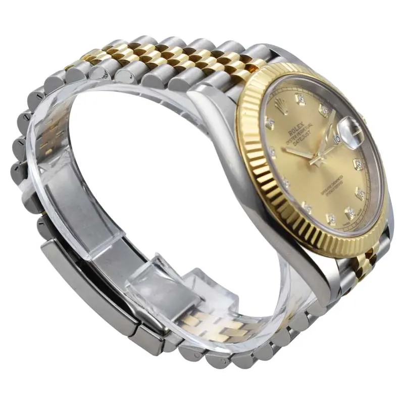 Rolex Datejust 41 Two-Tone / Fluted / Champagne / Diamond-Set / Jubilee 126333-0012 Listing Image 3