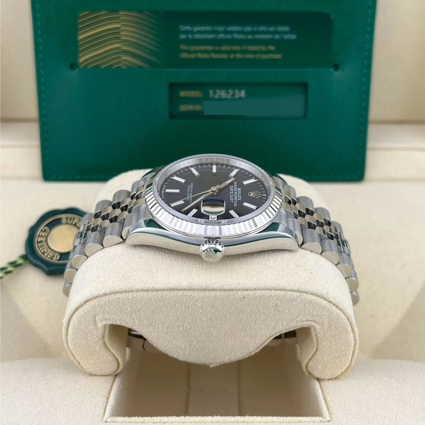 2023 Rolex Datejust 36 Steel / Fluted / Blue / Jubilee 126234-0017 Listing Image 5