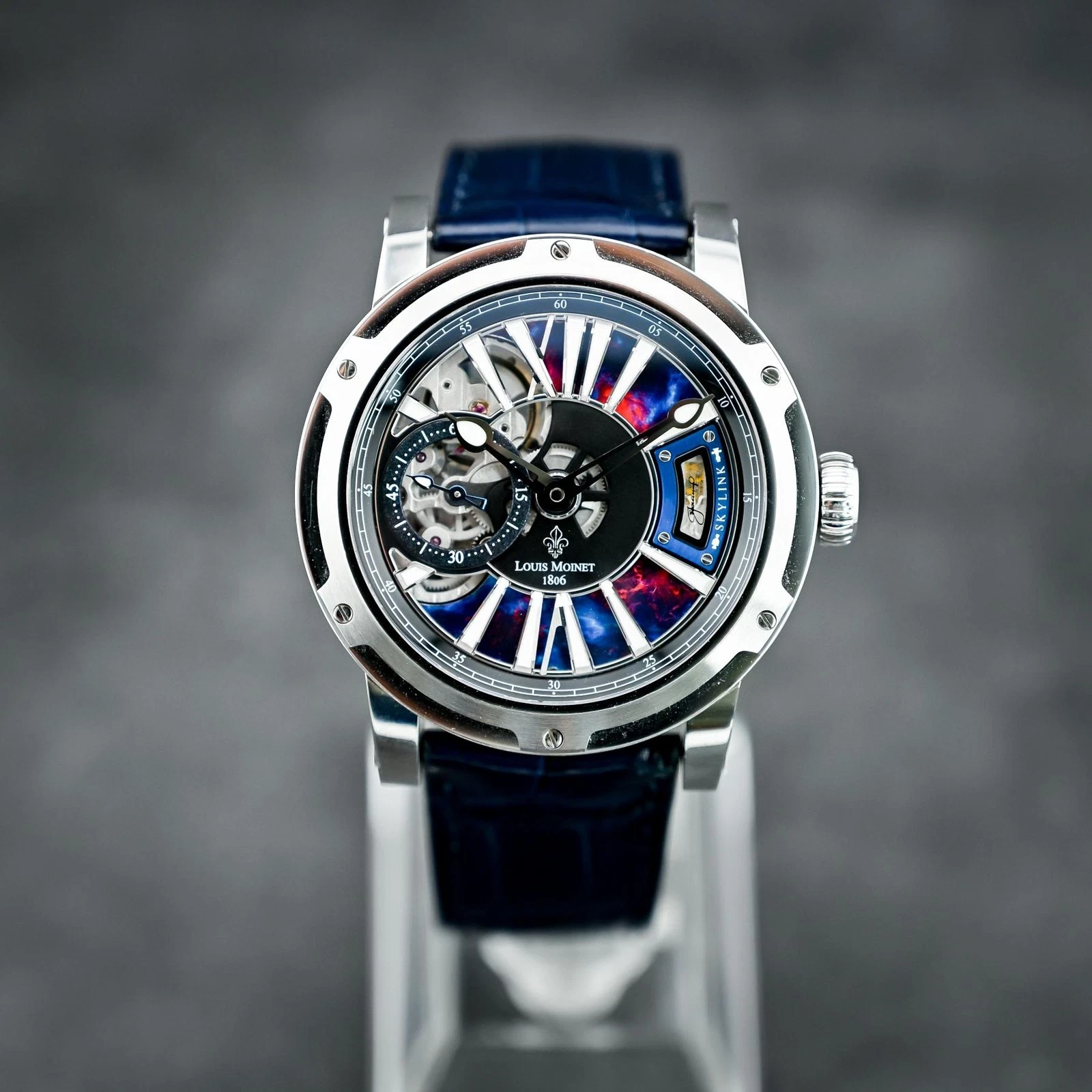 Louis Moinet Skylink 43.2 Steel / Skeletonized / Strap - Limited to 75 Pieces LM-45.10.LE
