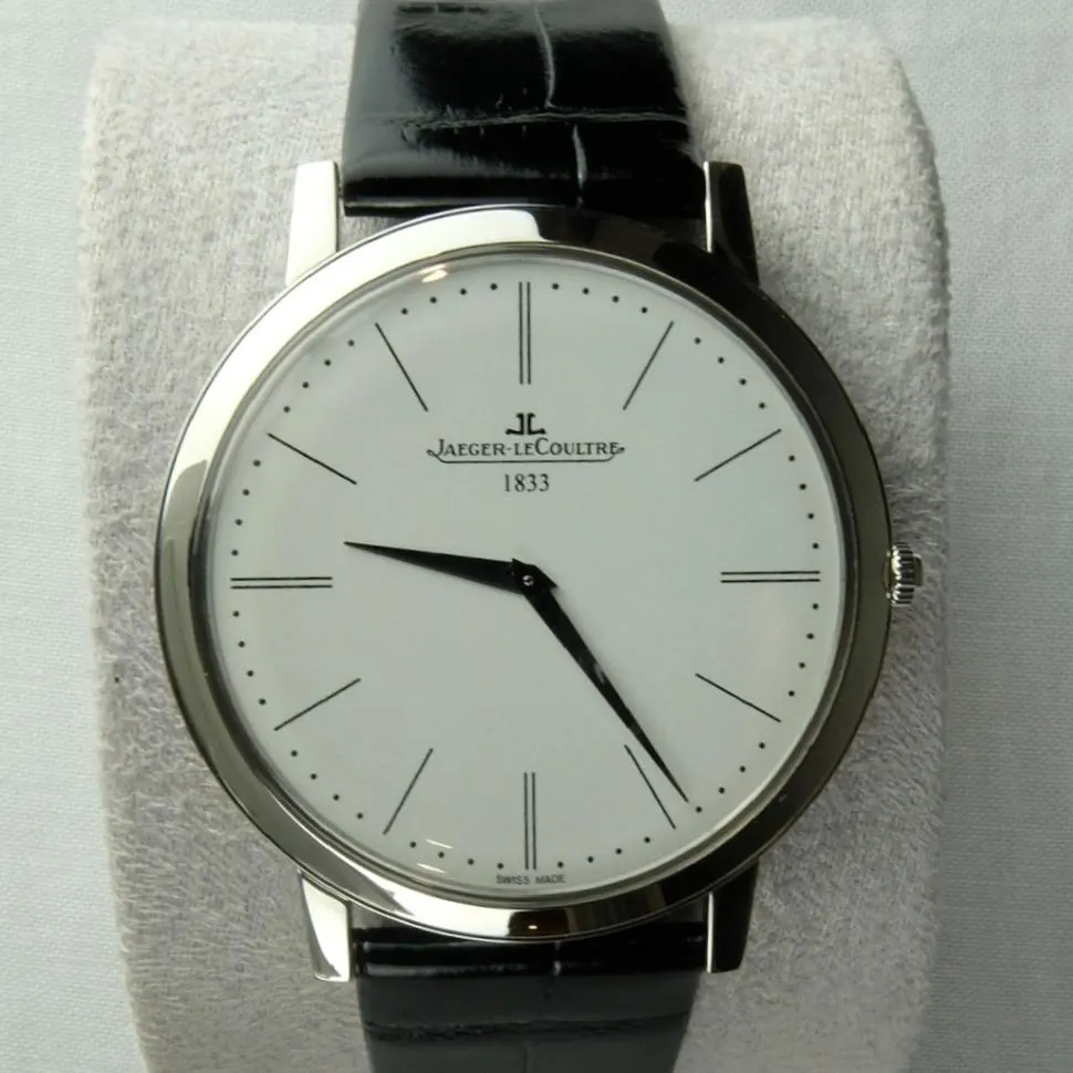 2013 Jaeger-LeCoultre Master Ultra Thin Jubilee 39 Platinum / Silvered / Strap - Limited to 880 Pieces Q1296520