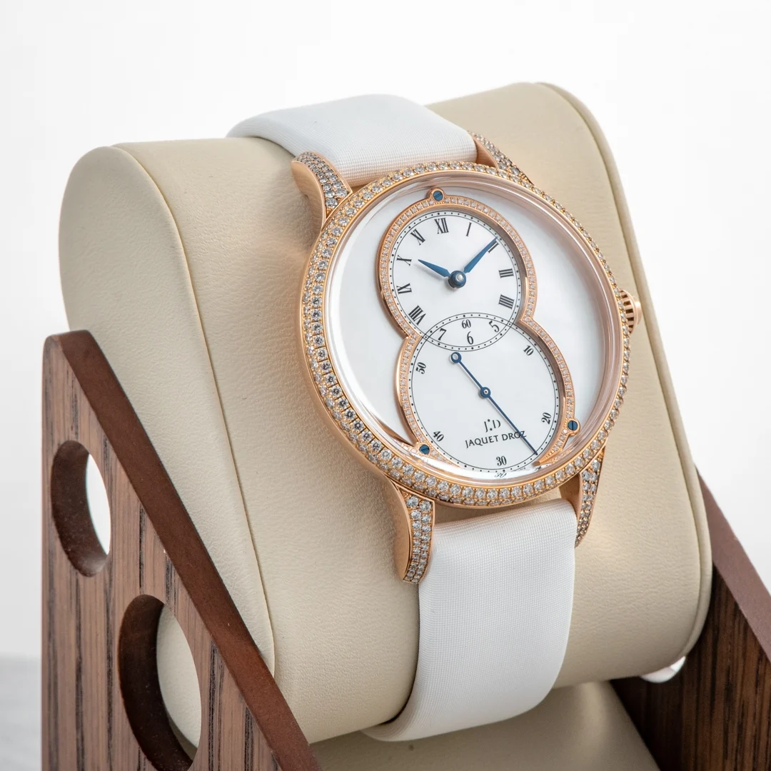 2024 Jaquet Droz Grande Seconde Circled 39 Rose Gold and Diamond-Set / Diamond-Set / MOP / Roman/Arabic / Strap J014013227