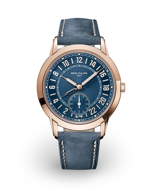 Patek Philippe Calatrava Travel Time 24-Hour 42 Rose Gold / Blue / Arabic / Strap 5224R-001  Model Image