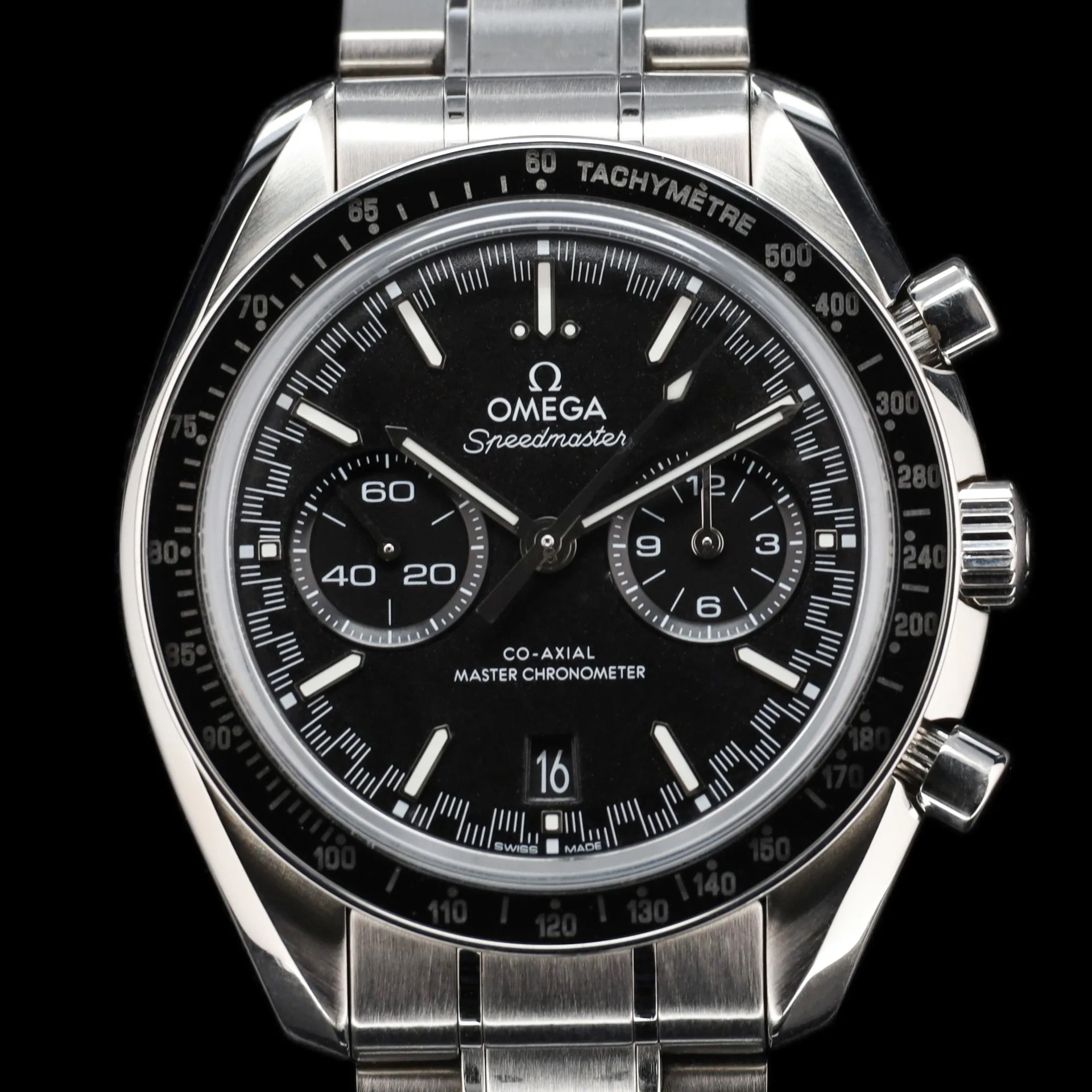 2024 Omega Speedmaster Racing Master Co-Axial Stainless Steel / Black / Bracelet 329.30.44.51.01.001