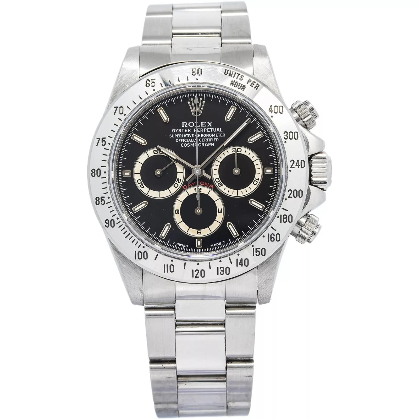 Rolex Daytona Steel / Black / Tritium / Zenith 16520 Watches