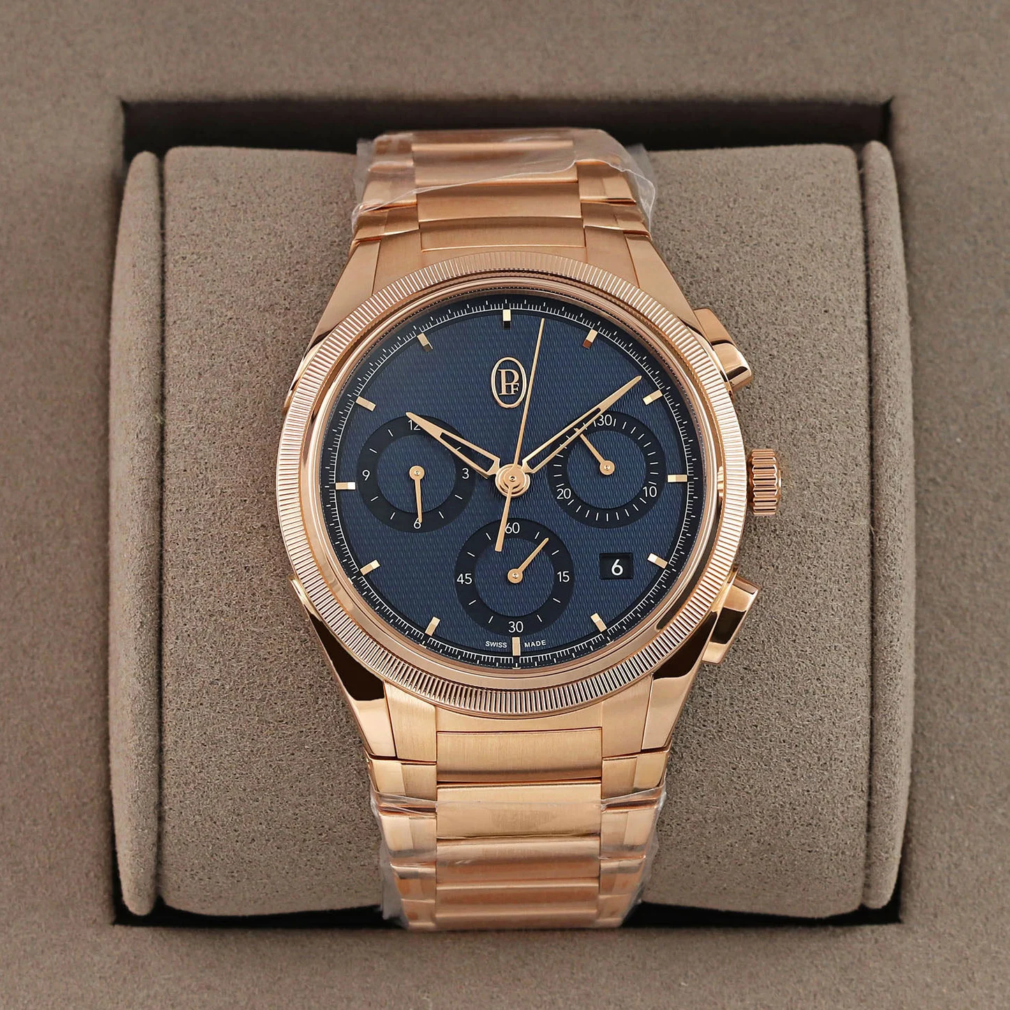 2025 Parmigiani Fleurier Tonda PF Micro Rotor 42 Rose Gold Milano Blue  Bracelet PFC915-2020001-200182