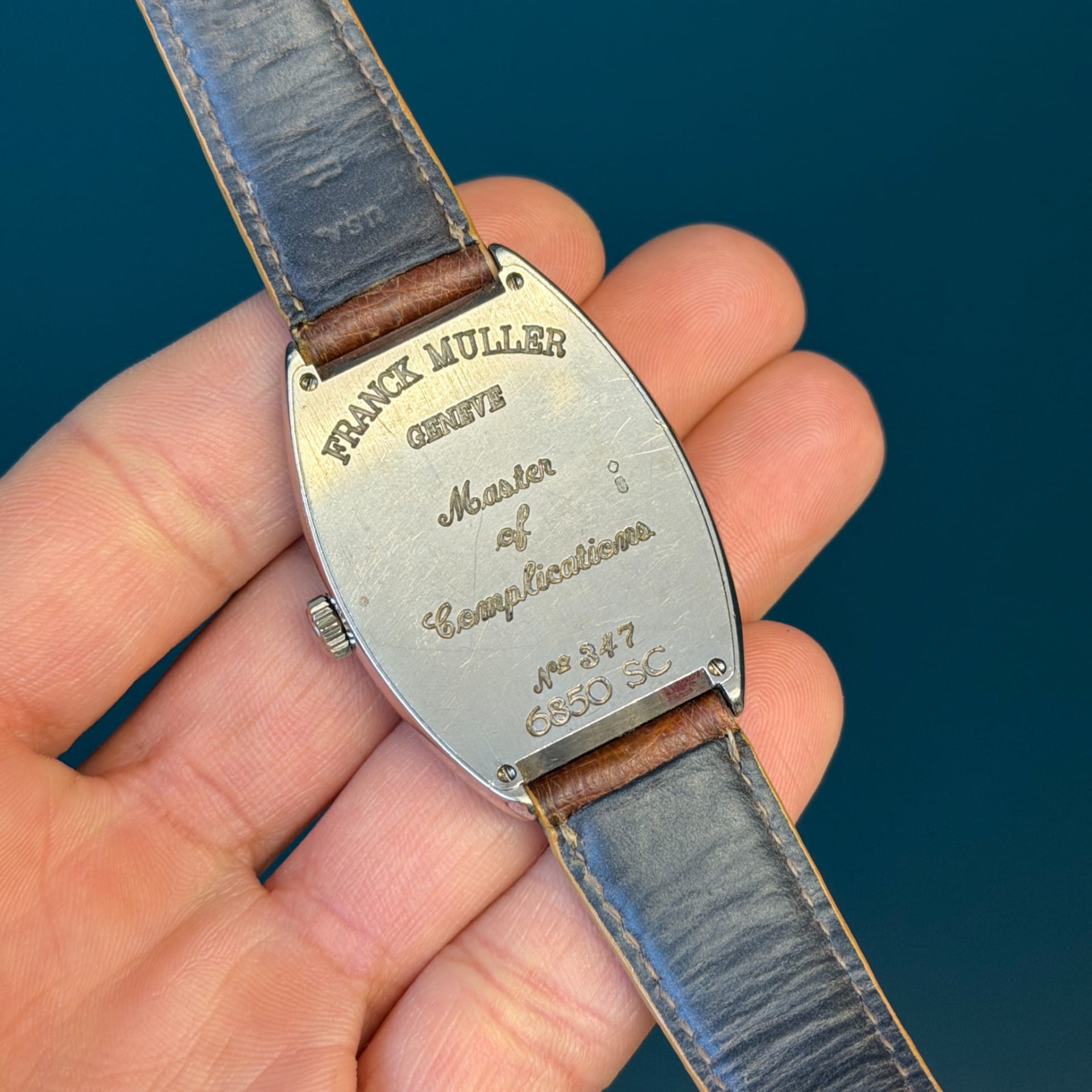 Franck Muller Cintrée Curvex White Gold / Silvered / Arabic