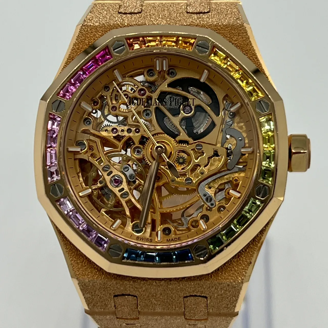 2022 Audemars Piguet Royal Oak Double Balance Wheel Openworked 37 / Frosted Rose Gold / Rainbow 15468OR.YG.1259OR.01 Listing Image