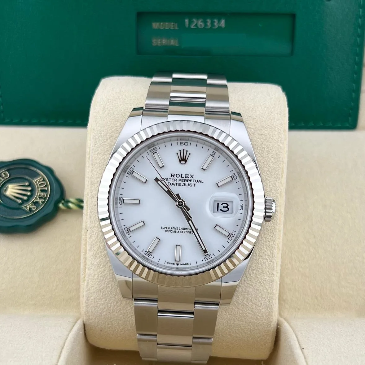 2024 Rolex Datejust 41 Fluted / White / Oyster 126334-0009 Listing Image 2