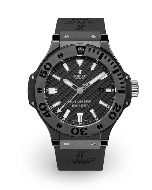 Hublot Big Bang King Black Magic 48 Titanium / Black Carbon Fiber / Strap 322.CM.1770.RX  Model Image