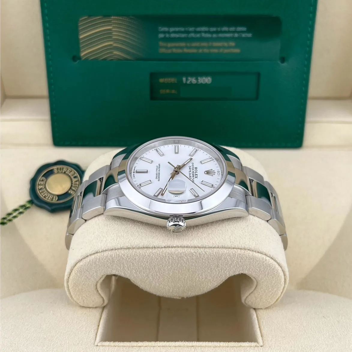 2024 Rolex Datejust 41 Smooth / White / Oyster 126300-0005 Listing Image 5