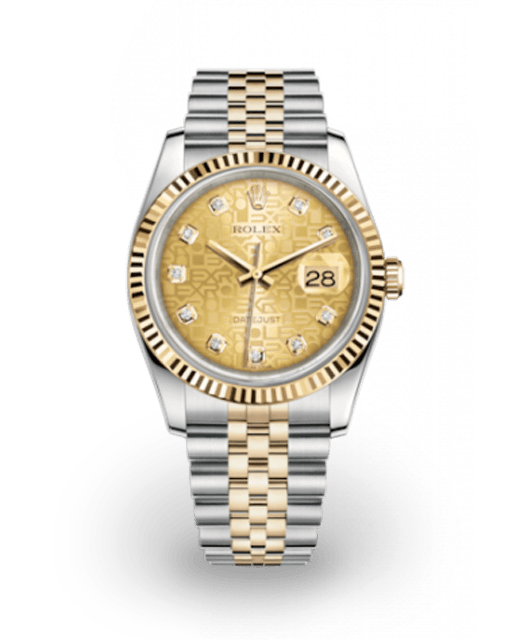 Rolex Datejust 36 White Gold/Steel Black Index Dial & Fluted