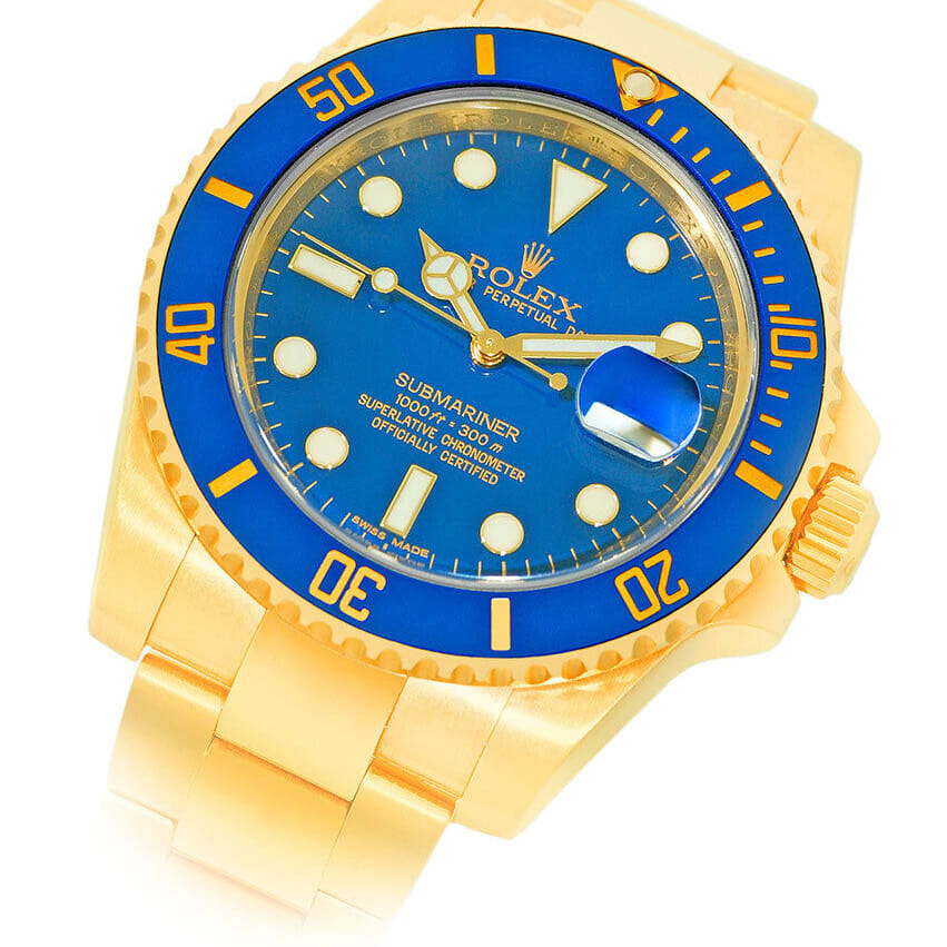 Rolex Submariner Date Yellow Gold / Blue 116618LB-0003 Watches | Bezel