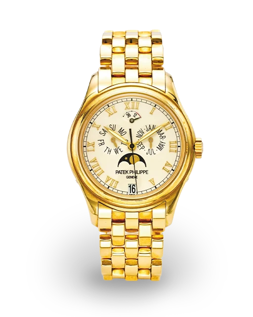 Patek Philippe Annual Calendar Moonphase 37 Yellow Gold / Silvered / Roman / Bracelet 5036/1J  Model Image