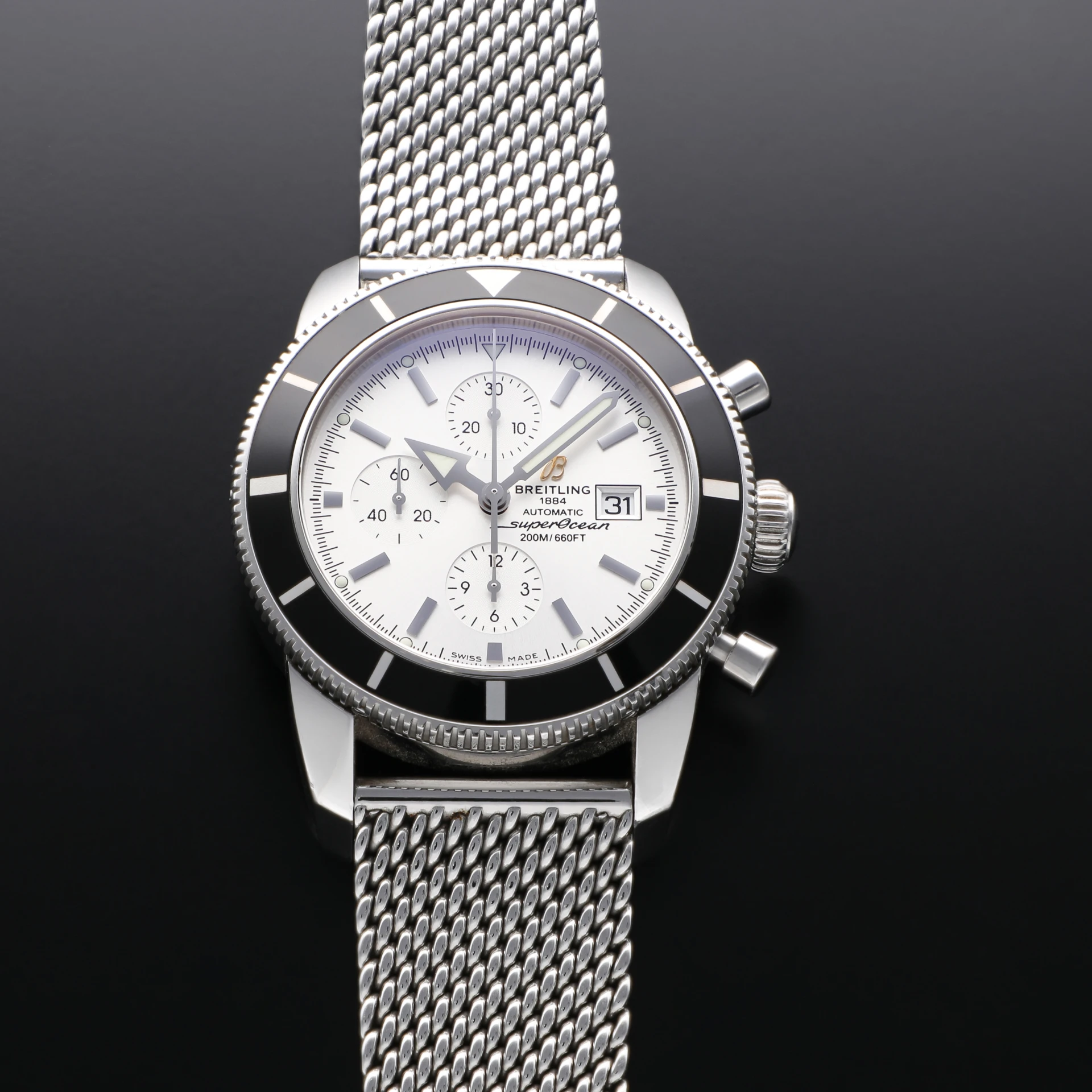 Breitling SuperOcean Heritage Chronograph 46 Steel / Silvered / Bracelet A13320