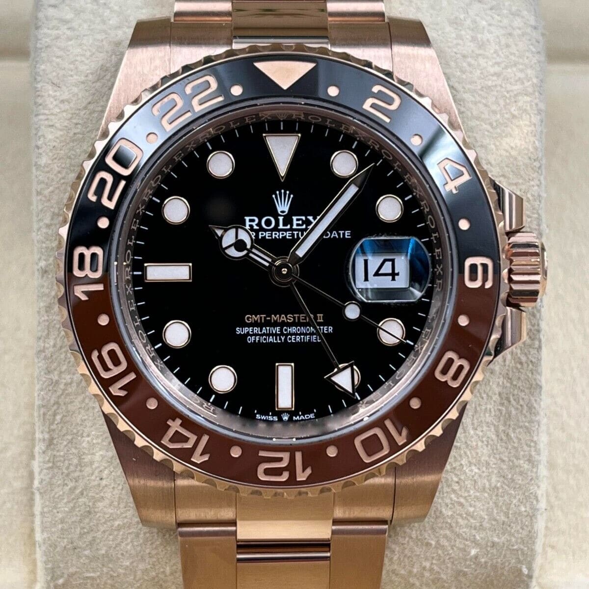 2021 Rolex GMT-Master II Rose Gold 126715CHNR-0001 | Bezel