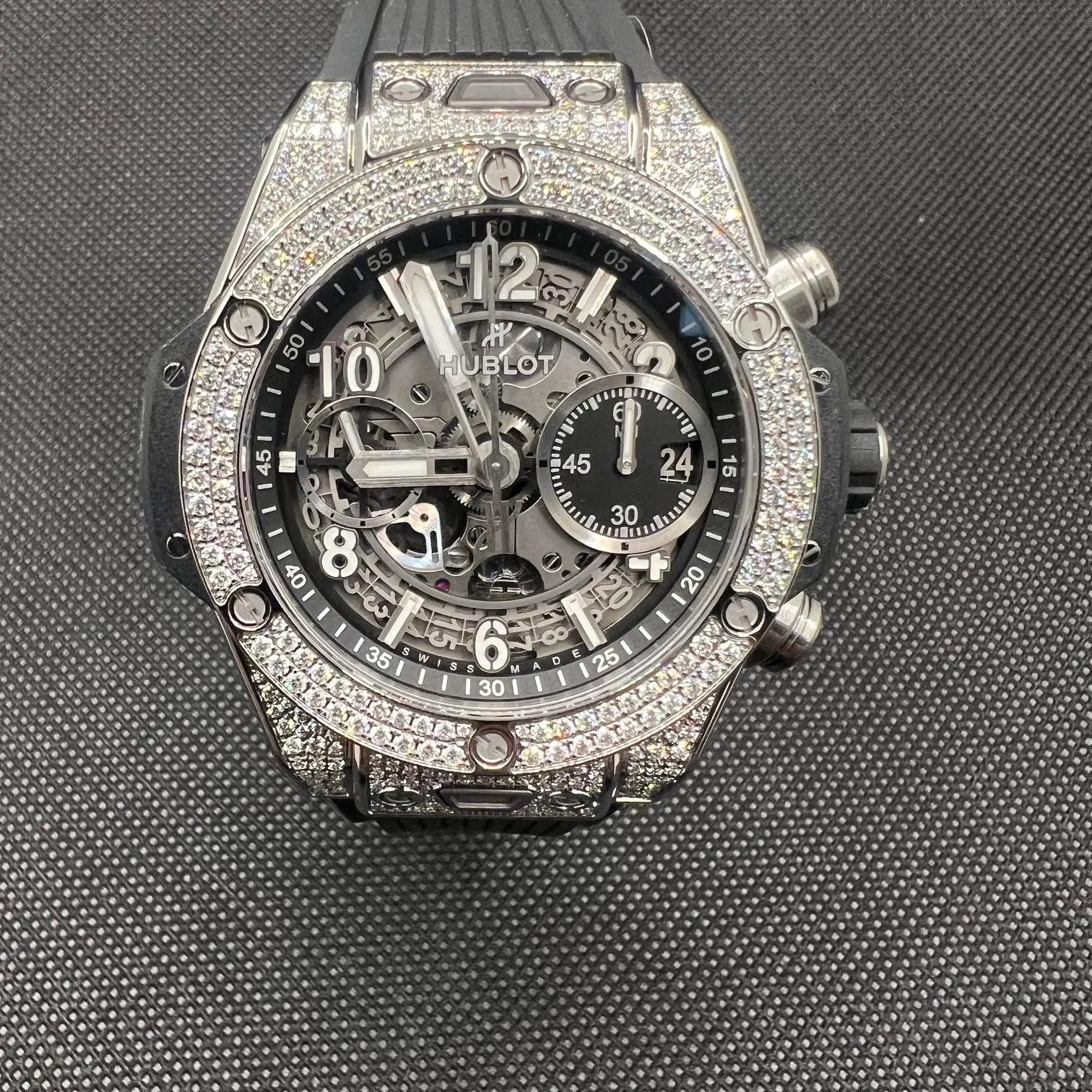 2023 Hublot Big Bang Unico 42 Titanium and Diamond-Set / Diamond-Set / Skeletonized / Arabic / Strap 441.NX.1170.RX.1704
