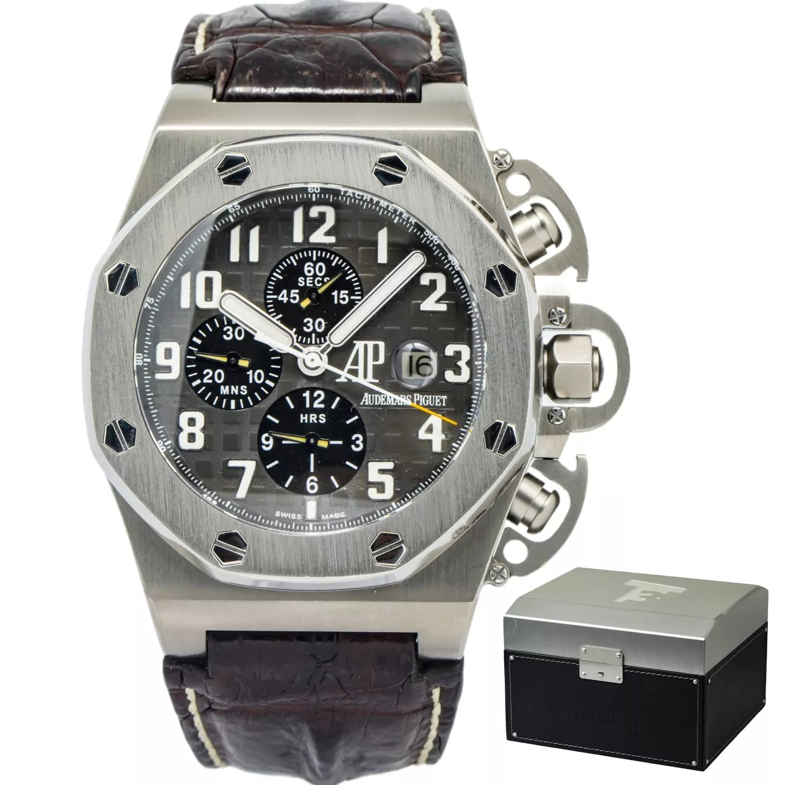 Audemars Piguet Royal Oak Offshore Chronograph 48 Titanium T3 Limited to 750 Pieces 25863TI.OO.A001CU.01 Watches Bezel