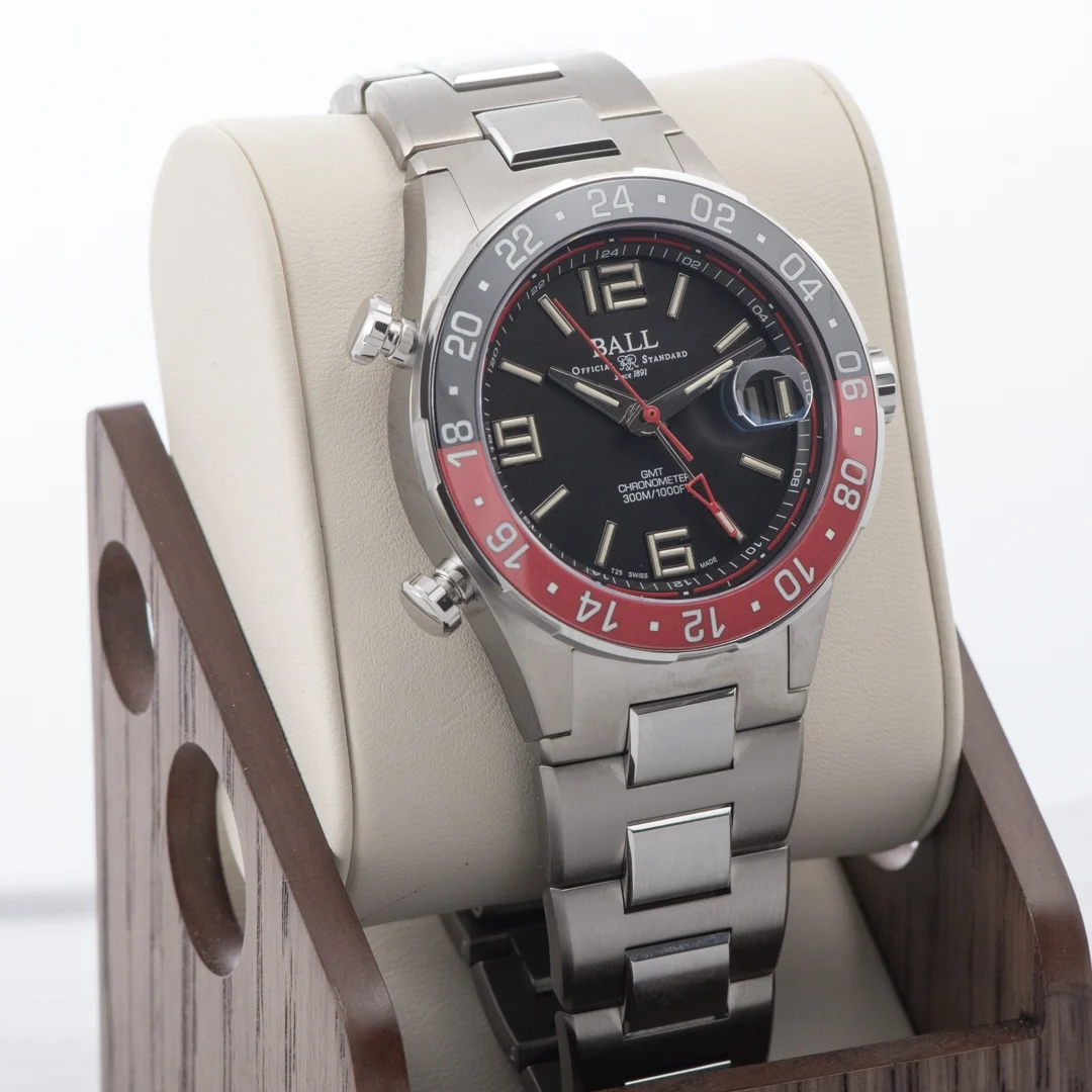 2025 Ball Roadmaster Pilot GMT 40 Titanium / Ceramic / Black / Arabic / Bracelet - Limited to 1000 Pieces DG3038A-S1C-BK