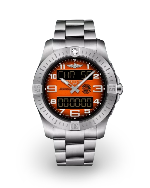 Breitling Aerospace B70 Orbiter Titanium / Orange / Bracelet EB70101A1O1E1  Model Image