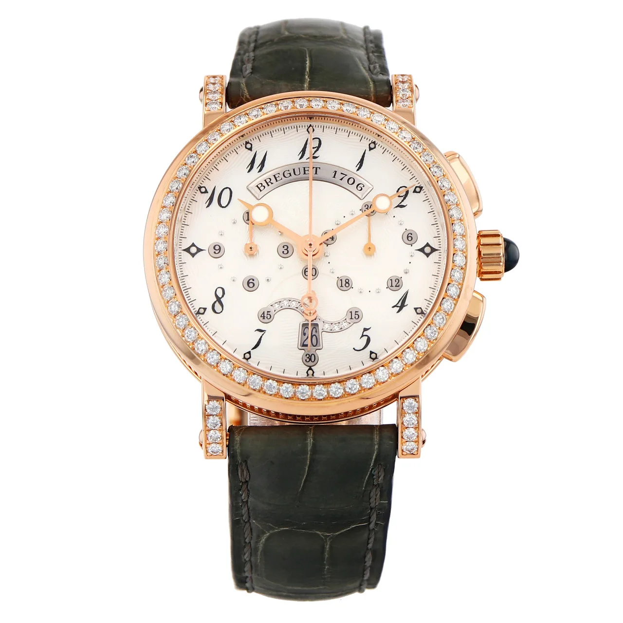 Breguet Marine Rose Gold / Diamond-Set / MOP / Arabic / Leather  8828BR/5D/586/DD00 Listing Image 1