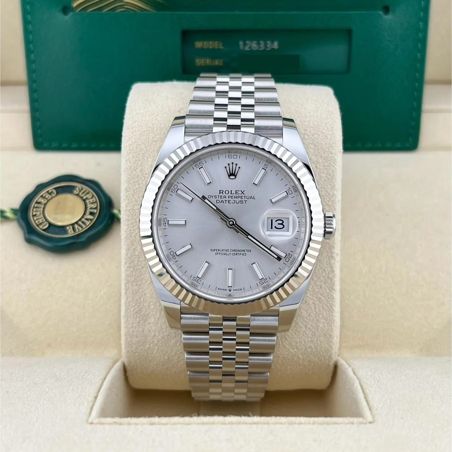 2024 Rolex Datejust 41 Fluted / Silver / Jubilee 126334-0004 Listing Image 2