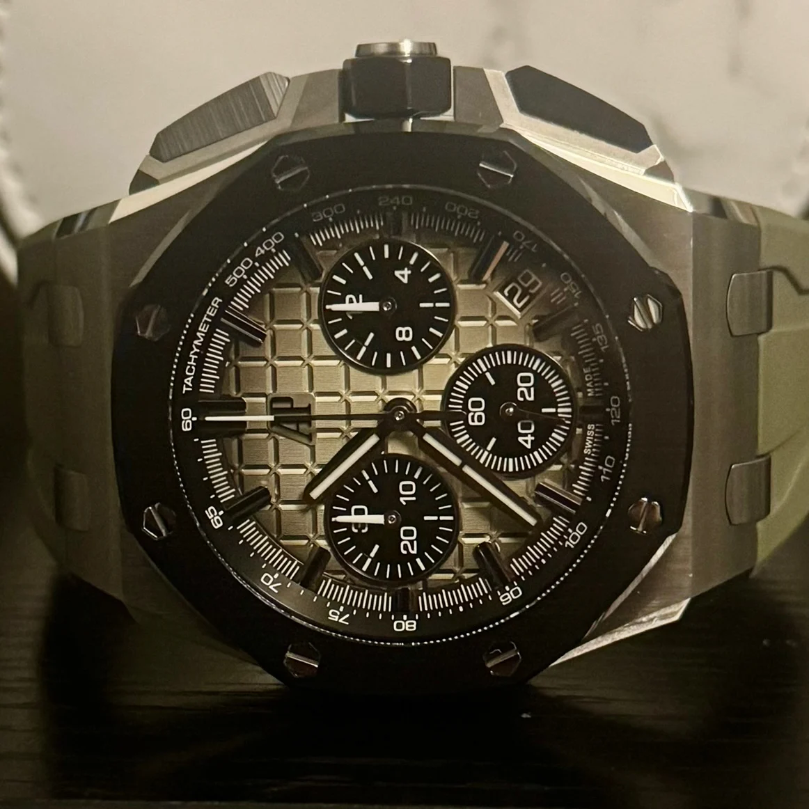 2021 Audemars Piguet Royal Oak Offshore Chronograph 43 Steel / Ceramic / Smoked Taupe / Rubber 26420SO.OO.A600CA.01