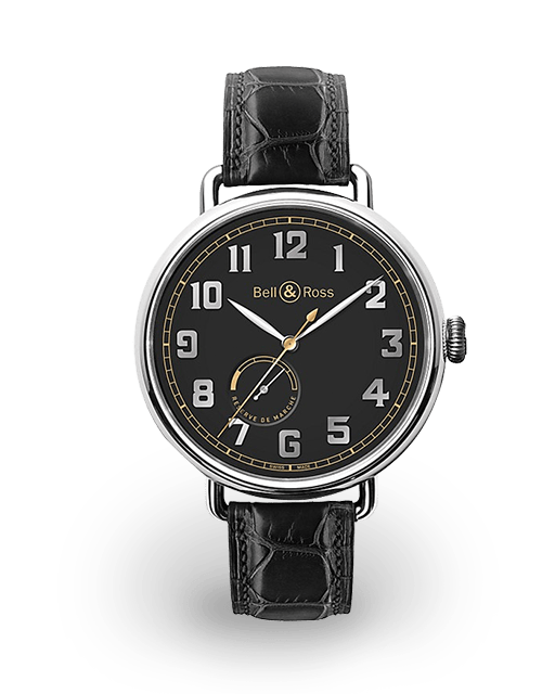 Bell Ross WW1 Heritage 45 Steel Black Arabic Strap BRWW197