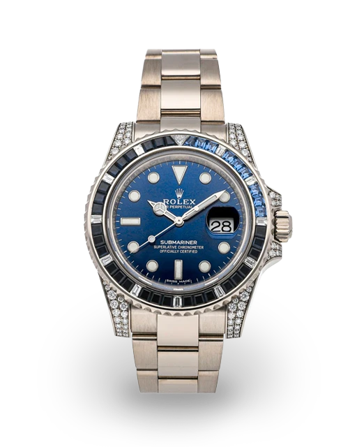 Rolex Submariner Date White Gold / Baguette and Sapphire-Set / Blue 116659SABR-0001  Model Image