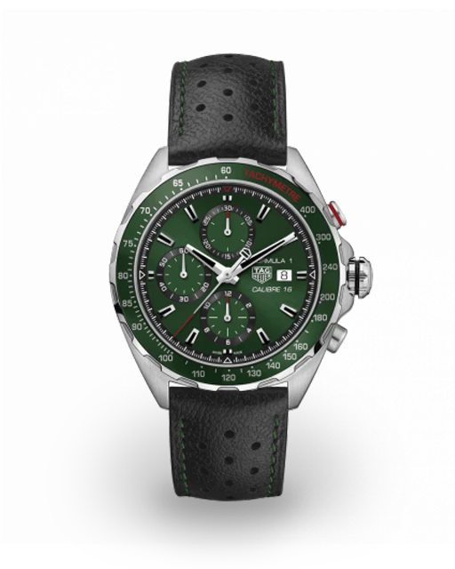 Tag Heuer Formula 1 Calibre 16 44 Stainless Steel / Green / Calf CAZ2016.FC6473  Model Image
