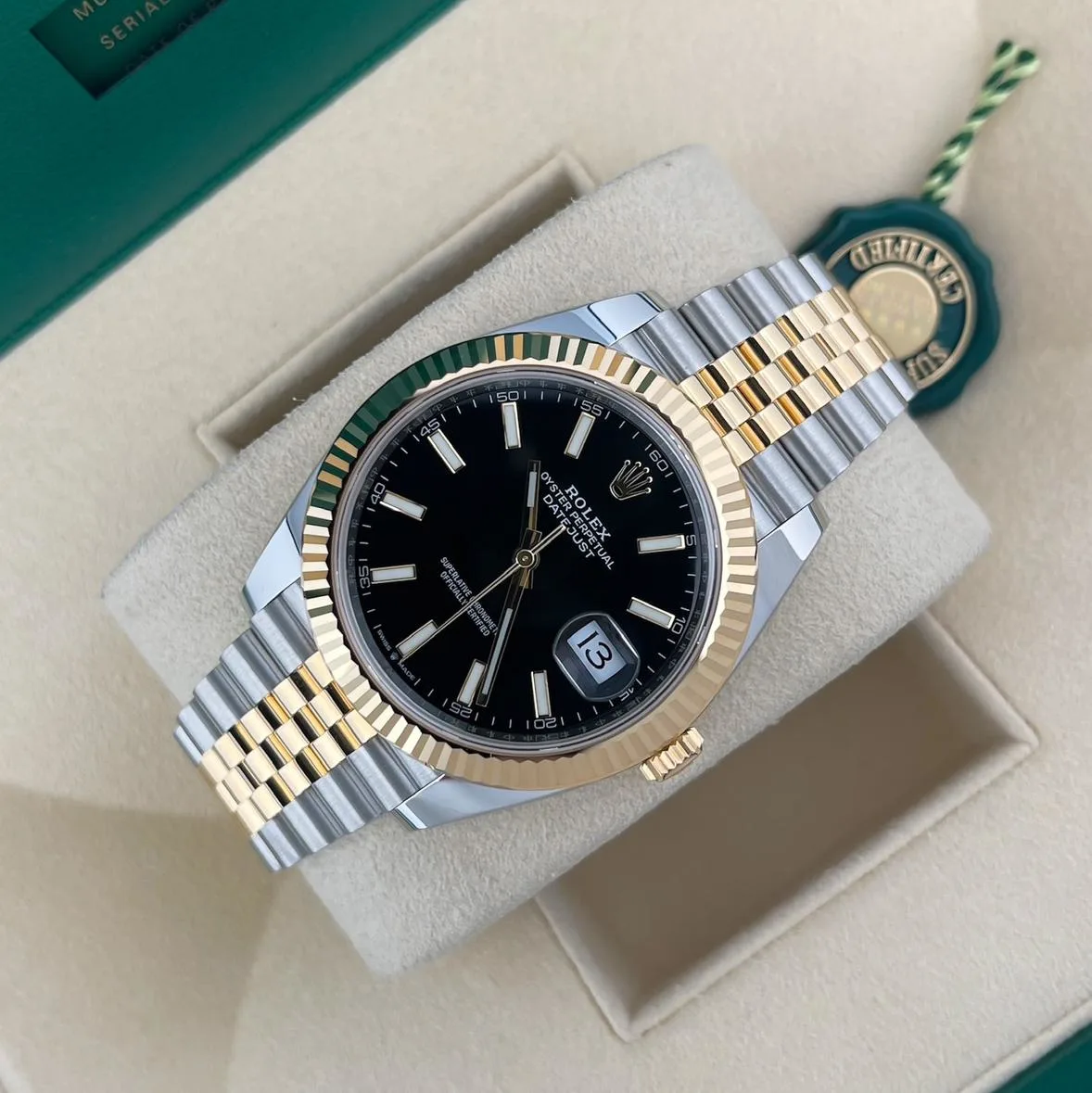 2024 Rolex Datejust 41 Two-Tone / Fluted / Black / Jubilee 126333-0014 Listing Image 4