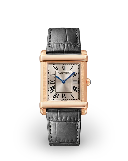 Cartier Tank Chinoise Large Rose Gold / Gray / Roman / Strap - Limited to 150 Pieces WGTA0075  Model Image