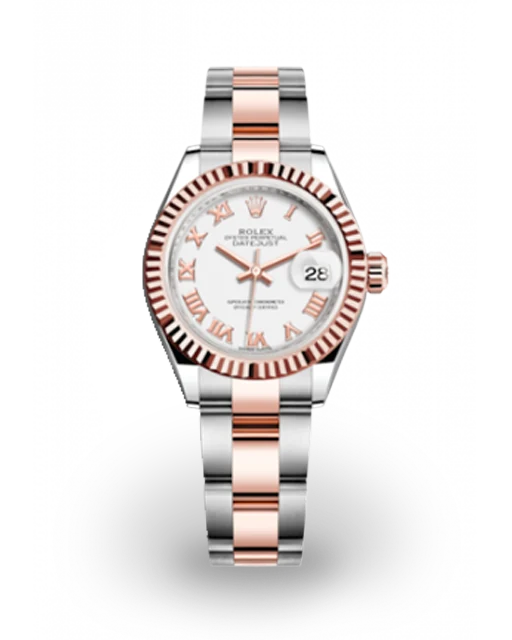 Rolex Lady-Datejust 28 Two-Tone / Fluted / White / Roman / Oyster 279171-0022  Model Image